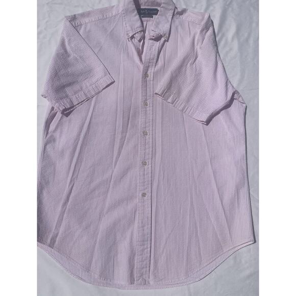 Polo Ralph Lauren Oxford Shirt Size M Pink Button Down Short Sleeve Classic Fit - Picture 1 of 11